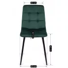 PERU zöld bársony szék