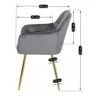 RAYA szürke bársony szék