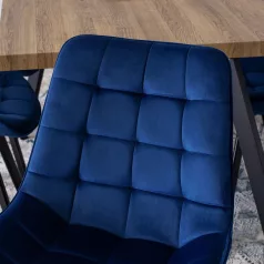 RICK sötétkék bársonyfotel