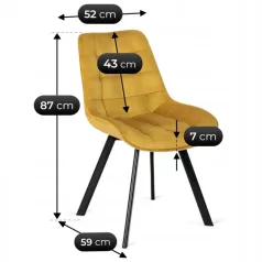 RICK Mustár Bársony Szék