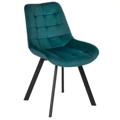 RICK türkiz bársonyfotel