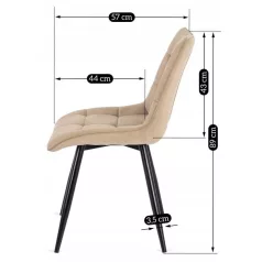 RIO bézs bársony szék