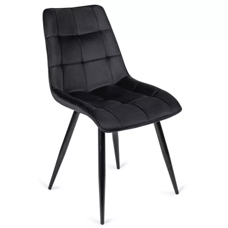 RIO fekete bársony szék