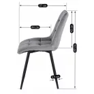 RIO szürke bársony szék