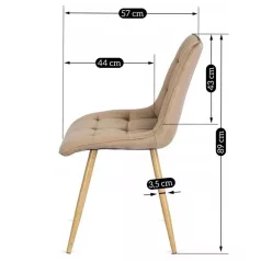 RODRI bézs bársony szék