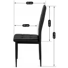 TEX 2 szék, fekete, műbőr