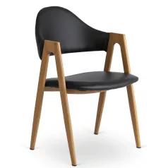 WILLY szék, fekete, műbőr