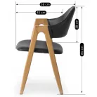 WILLY szék, fekete, műbőr