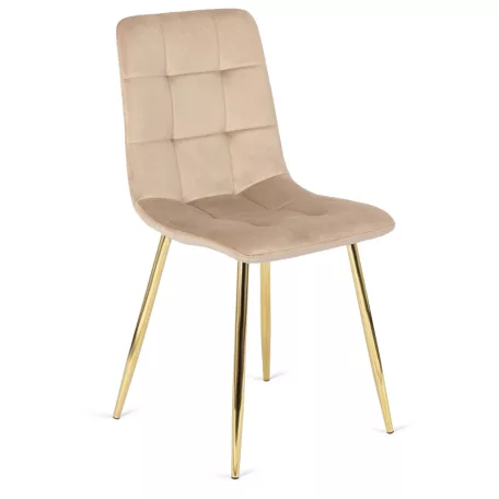 YORK krémszínű bársonyfotel