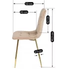 YORK krémszínű bársonyfotel