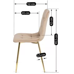 YORK krémszínű bársonyfotel