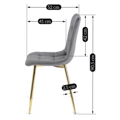 YORK szürke bársonyfotel