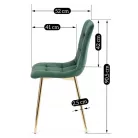 YORK Zöld Bársony Szék