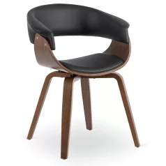 GARY Szék, Ekobőr, Fekete/Diófa