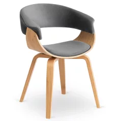 GARY Szék Bársony Szürke/Arany Tölgy