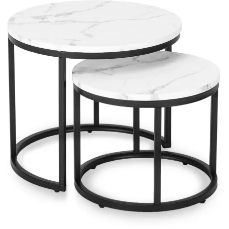 DAFNE Fehér Márvány Asztal Garnitúra