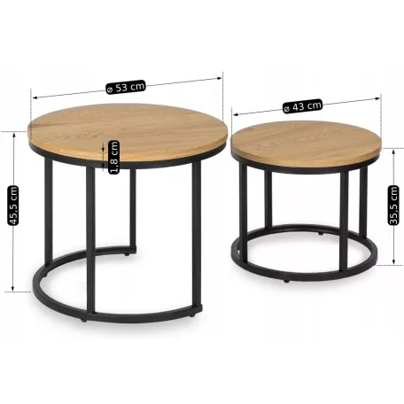 DELIA Aranytölgy asztalgarnitúra