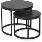 MANU fekete asztalgarnitúra