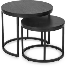 MANU fekete asztalgarnitúra