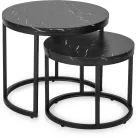 MAURO fekete márvány asztal szett