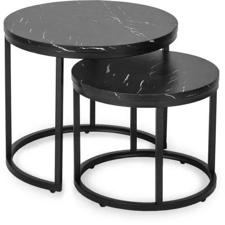 MAURO fekete márvány asztal szett