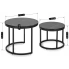 MAURO fekete márvány asztal szett