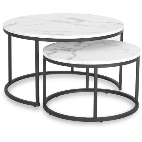 DAFNE MAX fehér márvány asztal szett