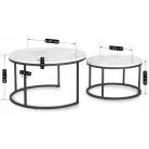 DAFNE MAX fehér márvány asztal szett