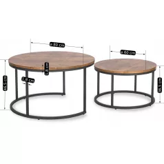 FIGO MAX rusztikus tölgyfa asztalgarnitúra