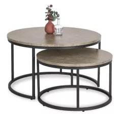 ROCKY MAX Beton/Fekete Asztal Garnitúra