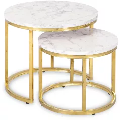 OLIS Arany Márvány Asztal Garnitúra