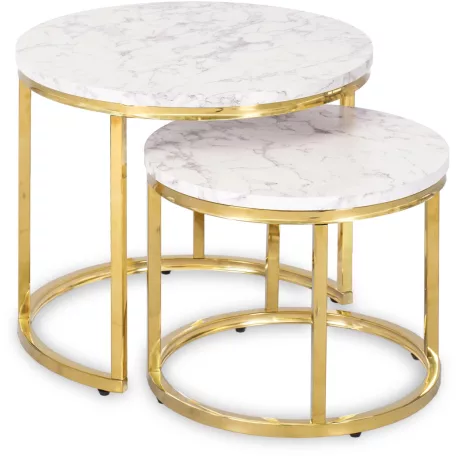 OLIS Arany Márvány Asztal Garnitúra