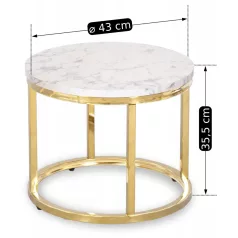 OLIS Arany Márvány Asztal Garnitúra