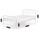 PABLO fém ágy 120x200 fehér
