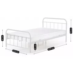 PABLO fém ágy 120x200 fehér