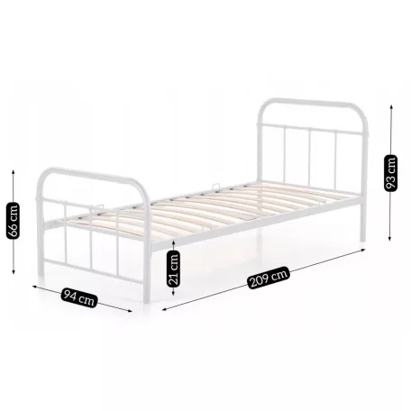 PABLO fém ágy 90x200 fehér