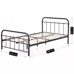 PABLO fém ágy 120x200 fekete