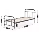 PABLO fém ágy 90x200 fekete