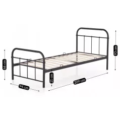 PABLO fém ágy 90x200 fekete