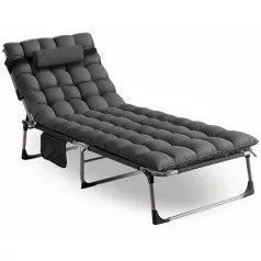 VENUS szürke kerti nyugágy kempingágy