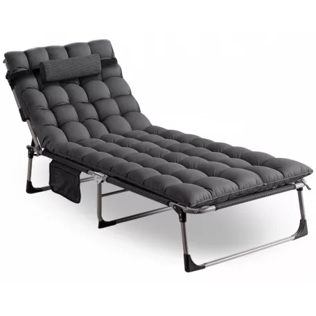 VENUS szürke kerti nyugágy kempingágy