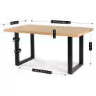 EDWIN Kihúzható asztal 160-260 cm Aranytölgy/Fekete