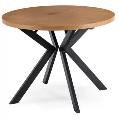 LUKAS Kihúzható asztal 100-250 cm Aranytölgy/Fekete