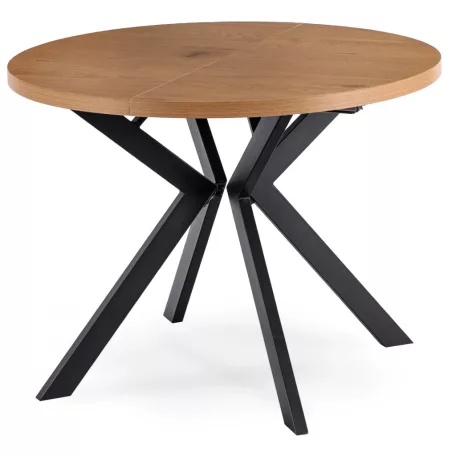 LUKAS Kihúzható asztal 100-250 cm Aranytölgy/Fekete