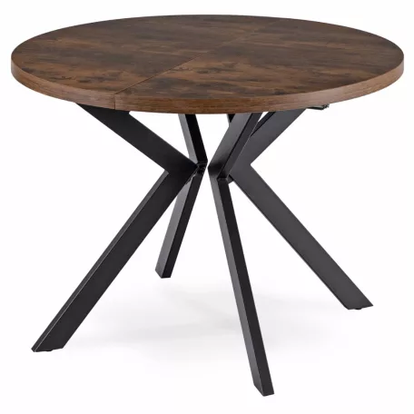 LUKAS Kihúzható asztal 100-250 cm rusztikus tölgyfa/fekete