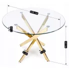 SALLO Üvegasztal 110 cm