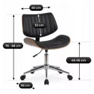 TEXAS Forgószék Fekete Ekobőr