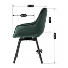 LUNA zöld bársony forgószék