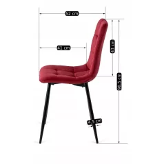 PERU Burgundi bársonyfotel