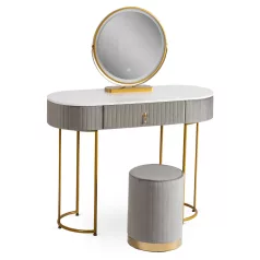 SARAH Fésülködőasztal Szürke/Arany